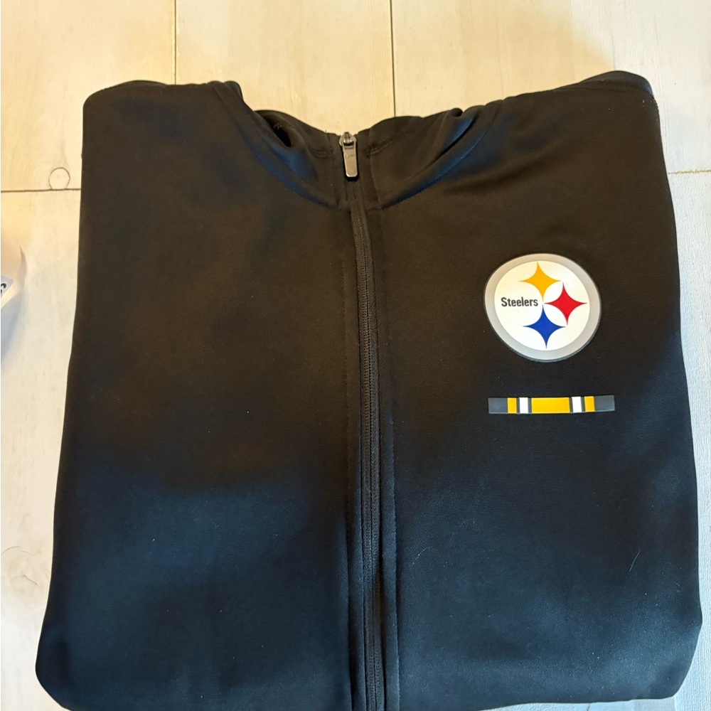 Pittsburgh Steelers NFL Nike Kids XL Black Zip Up Hoodie Hooded Sweatshirt - Picture 3 of 12